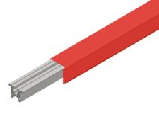 Hevi-Bar II Conductor Bar 500A, Red Med Heat Polycarbonate Cover, 30FT Length