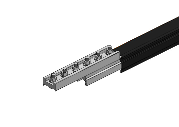 Hevi-Bar II Conductor Bar Dura Coat 700A, Black UV Resistant PVC Cover, With Splice, 30FT Length