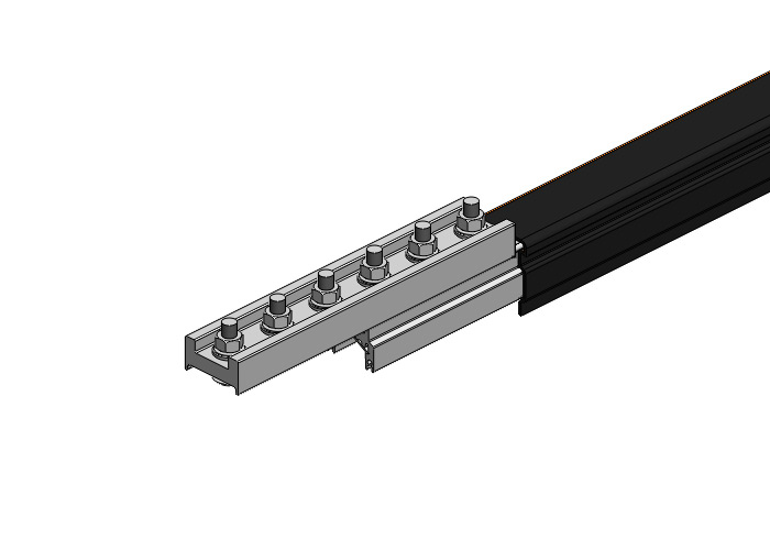 Hevi-Bar II Conductor Bar Dura Coat 500A, Black UV Resistant PVC Cover, With Splice, 30FT Length