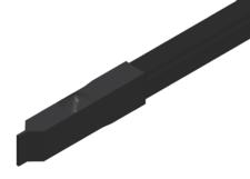 Hevi-Bar II, End Cover, 700A, Black UV Resistant PVC