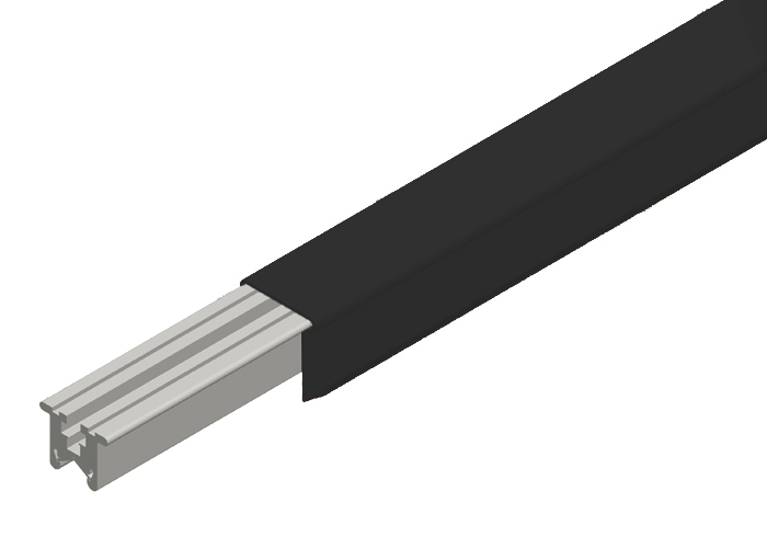 Hevi-Bar II Conductor Bar 500A, Black UV Resistant PVC Cover, 10FT Length