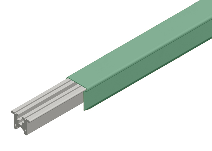 Hevi-Bar II Conductor Bar 500A, Green PVC Cover, 10FT Length