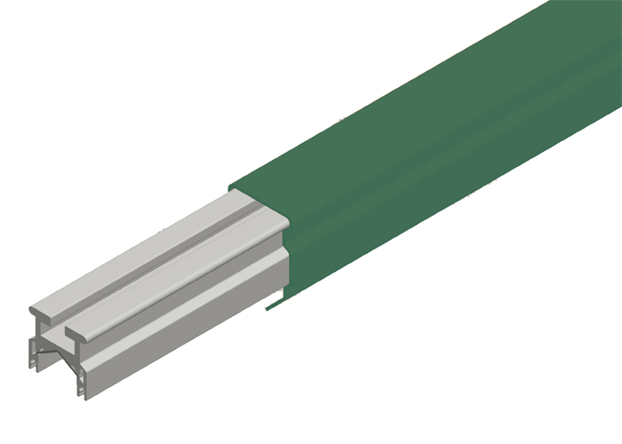 Hevi-Bar II Conductor Bar 700A, Green PVC Cover, 20FT Length