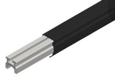 Hevi-Bar II Conductor Bar 700A, Black UV Resistant PVC Cover, 20FT Length