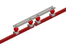 Hevi-Bar II, Power Interrupting Section, 1000A, Red Med Heat Polycarbonate Cover, 30 ft L