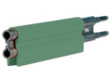 8-Bar Conductor Bar, 90A, Galvanized Steel, Green PVC Cover, 5FT Length