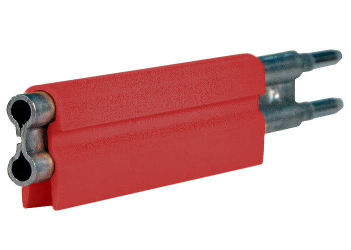 8-Bar Conductor Bar, 90A, Galvanized Steel, Red Medium Heat Cover, 10FT Length