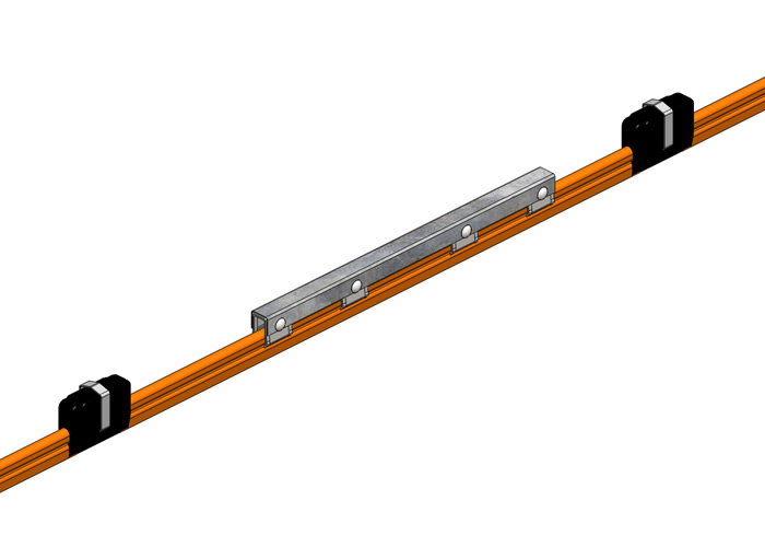 8-Bar Power Interrupting Section, 110A, Orange PVC Cover, 10FT Length