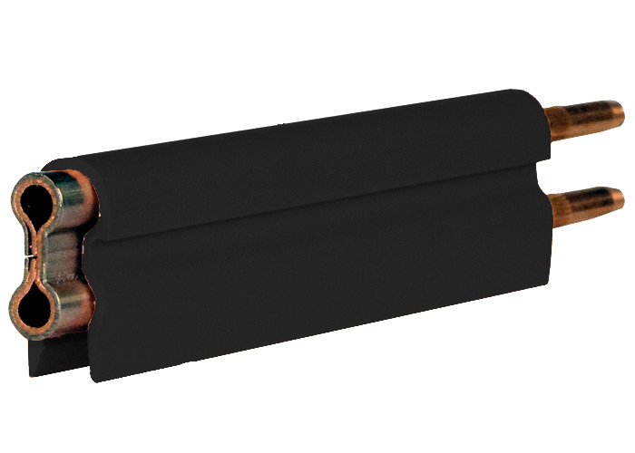 8-Bar Conductor Bar, 250A, Copper / Stainless Clad, Black UV Resistant PVC Cover, 10FT Length