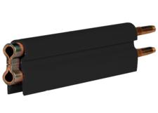 8-Bar Conductor Bar, 250A, Copper / Stainless Clad, Black UV Resistant PVC Cover, 5FT Length