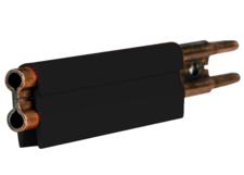 8-Bar Conductor Bar, 250A, Copper / Steel Lam, Black UV Resistant PVC Cover, 10FT Length