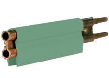 8-Bar Conductor Bar, 350A, Copper / Rolled, Green PVC Cover, 10FT Length