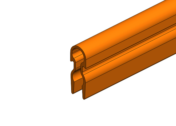 8-Bar Conductor Bar Cover, Orange PVC,  9FT x 10.5inch
