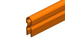 8-Bar Conductor Bar Cover, Orange PVC,  9FT x 10.5inch