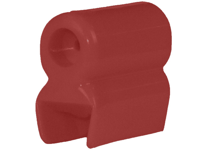 8-Bar Transfer Cap, End, 40A to 350A Bar, Red Lexan