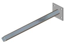 Collector Mounting Bar, Single Post, 1.0 inch sq, 24 inch L