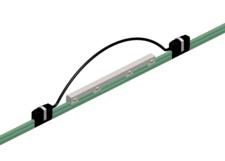 8-Bar Expansion Section, 250A, Copper / Steel Lam, Green PVC Cover, 10FT Length