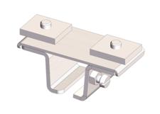 Standard Duty C-Track Festoon Track Hanger Bracket, For Cross Arm Support Channels, Stainless Steel, Z-Clamp Style