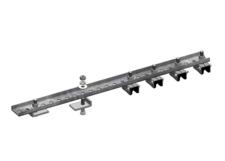8-Bar, Bracket, Flange, with Hanger Clamps, Steel Snap-in, 4 on one side, 24 inch L
