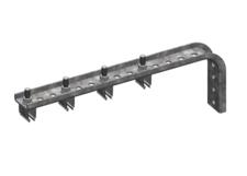 8-Bar, Bracket, Web, with Hanger Clamps, 4 Steel Snap-in, 3 inch on Center, 15.5 inch L