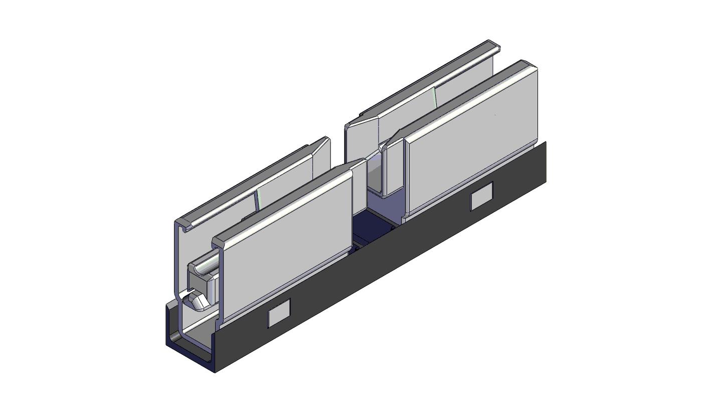 815 Series Conductor Rail Air Gap Insulation Section, 1 Pole LT=4