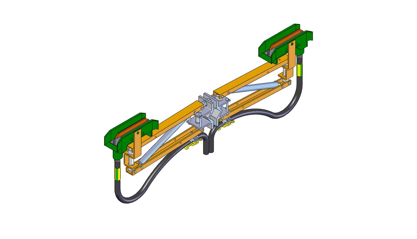 813 Series Conductor Rail Current Collector 1 Poles 2X250Amp PE V SS