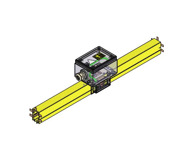 842 Series Enclosed Conductor Rail, AN Series, In-line Feed with Terminal Box, 4-Pole, 60A