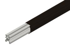 Hevi-Bar II Conductor Bar 1000A, Black UV Resistant PVC Cover, 30FT Length