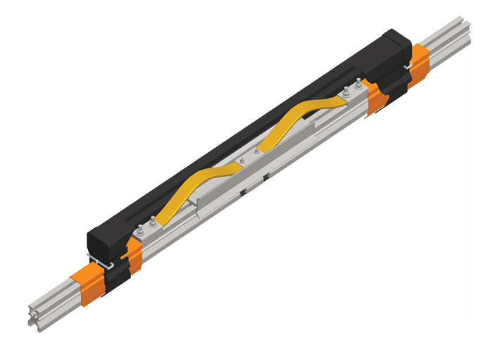 Hevi-Bar II, Expansion Section, 1000A, Orange PVC Cover, 20 ft L