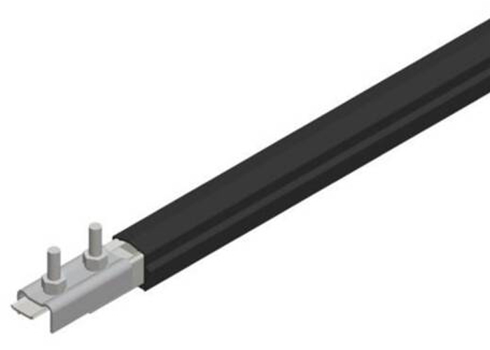 Safe-Lec 2 Conductor Bar 100A Galv Steel, UV Resistant PVC Cover, Black Phase, w/ Splice Joint,  4.5M