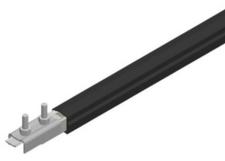 Safe-Lec 2 Conductor Bar 100A Galv Steel, UV Resistant PVC Cover, Black Phase, w/ Splice Joint,  4.5M