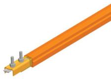 Safe-Lec 2 Conductor Bar 160A Copper, Orange PVC Cover, w/ Splice Joint, 4.5 M