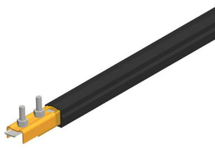Safe-Lec 2 Conductor Bar 160A Copper, Black UV Resistant PVC Cover, w/ Splice Joint, 4.5M
