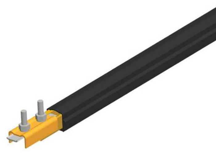 Safe-Lec 2 Conductor Bar 250A Copper, Black UV Resistant PVC Cover, w/ Splice Joint, 4.5M