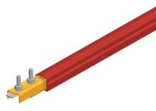 Safe-Lec 2 Conductor Bar 250A Copper, Red Medium Heat Polycarbonate Cover, w/ Splice Joint, 4.5M