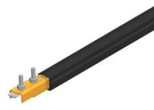 Safe-Lec 2 Conductor Bar 400A Copper, Black UV Resistant PVC Cover, w/ Splice Joint, 4.5M