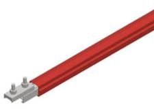Safe-Lec 2 Conductor Bar 200A AL/SS, Red Medium Heat Polycarbonate Cover, w/ Splice Joint, 4.5M