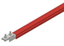 Safe-Lec 2 Conductor Bar 315A AL/SS, Red Medium Heat Polycarbonate Cover, w/ Splice Joint, 4.5M
