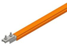 Safe-Lec 2 Conductor Bar 400A AL/SS, Orange PVC Cover, w/ Splice Joint, 4.5M