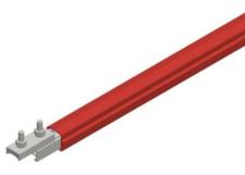 Safe-Lec 2 Conductor Bar 400A AL/SS, Red Medium Heat Polycarbonate Cover, w/ Splice Joint, 4.5M