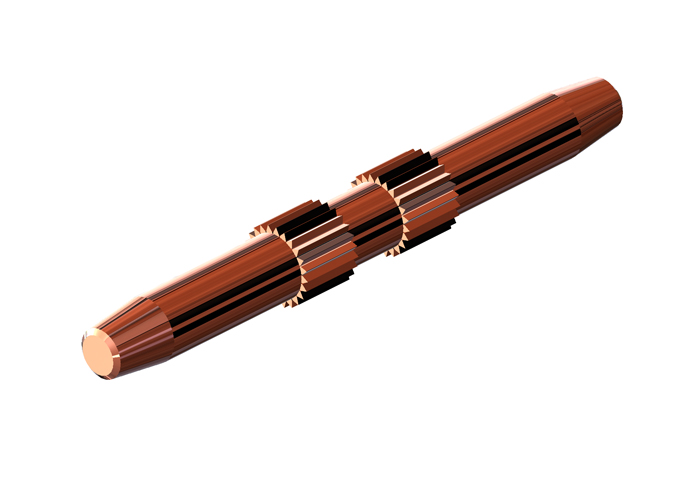 8-Bar Pin Connector For Rolled Copper and Laminated Copper Bar, 2.50 inch Length