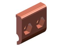 8-Bar, Power Feed Component, Clip Half, Copper