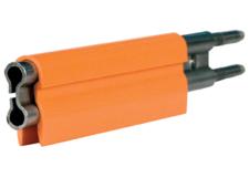8-Bar Conductor Bar, 40A, Stainless Steel, Orange PVC Cover, 10FT Length
