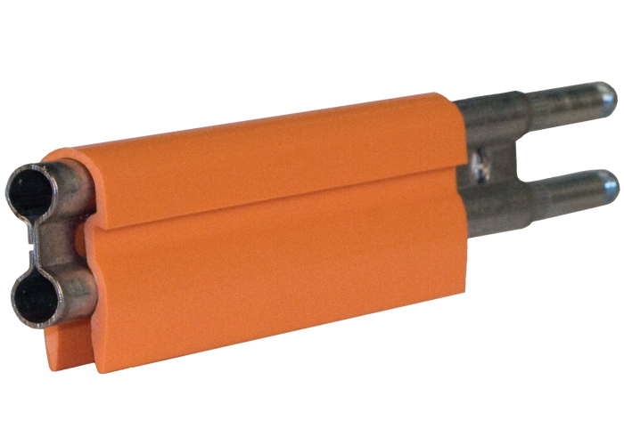 8-Bar Conductor Bar, 90A, Galvanized Steel, Orange PVC Cover, 5FT Length