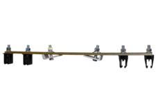 8-Bar, Bracket, Web, with Hanger Clamps, 4 Steel Cross-Bolt, w/Insulators, 3 inch OC, 15.75 inch L