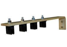 8-Bar, Bracket, Web, with Hanger Clamps, 4 Plastic Snap-in, 3 inch OC, 19 inch L