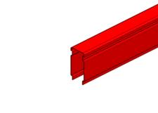 Hevi-Bar II Conductor Bar Cover 1500A, Red Med Heat Polycarbonate, 29FT Length