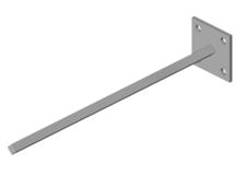 Safe-Lec 2 Collector Mounting Bar, Single-Post, 0.5 inch (13 mm) sq, 16 inch Length