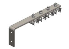 Hevi-Bar II, Bracket, Web, Plated, w/4 Stainless Steel Cross-bolt Hangers (for 500A Only), 19.25 inch L