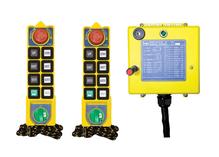 Radio Remote Control Kit, Saga K1 Series, 08-Button, 1-Speed, 2 TX, 220 VAC